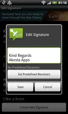 SMS Signature android App screenshot 4